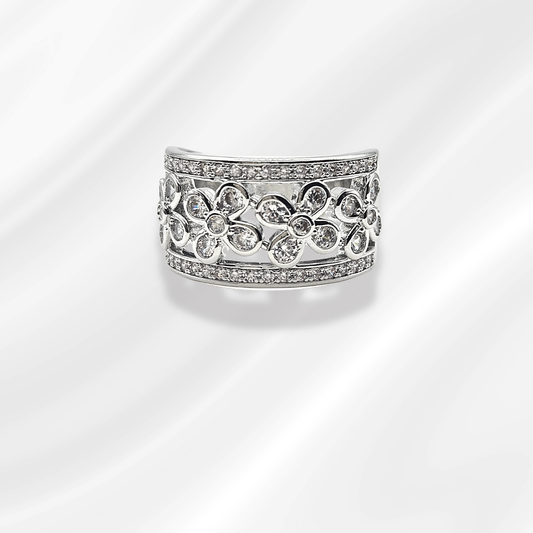Wide Band Statement Silver Ring
