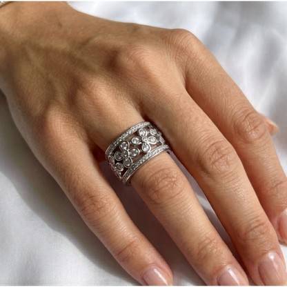 Wide Band Statement Silver Ring