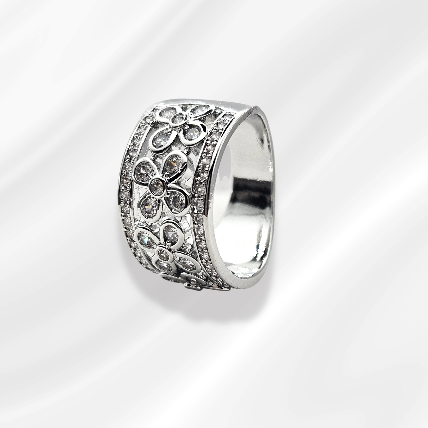 Wide Band Statement Silver Ring