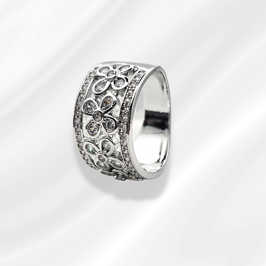 Wide Band Statement Silver Ring