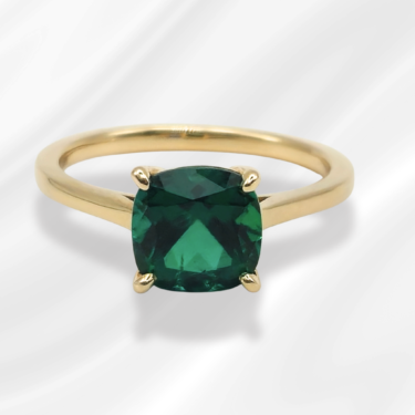 14K Yellow Gold Emerald Ring