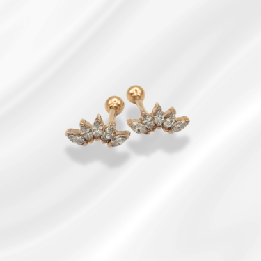 14K Rose Gold Lab Diamond Earrings